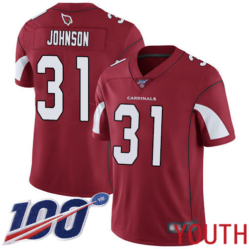 Arizona Cardinals Limited Red Youth David Johnson Home Jersey NFL Football #31 100th Season Vapor Untouchable